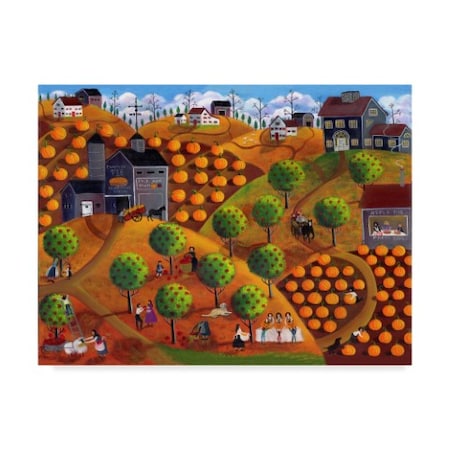Cheryl Bartley 'Pick Your Own Pumpkin And Apple Farm' Canvas Art,18x24